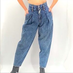 Jordache Vintage High Waist Pleated Jeans